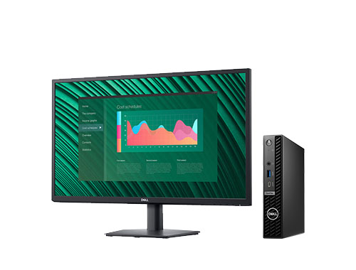 戴尔 OptiPlex 7020 MFF 办公主机（英特尔酷睿 i3-14100T，4核，8线程丨32GB，DDR5 内存丨512GB PCle 固态硬盘丨英特尔 UHD 显卡 730丨27寸显示器丨Win 11）