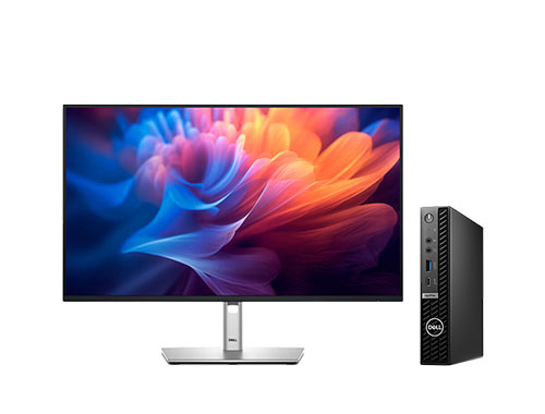 DELL OptiPlex 7020 MFF Plus 商用办公电脑（英特尔酷睿 i5 14500T，14核丨64GB DDR5 内存丨2块*2TB PCle 固态硬盘丨集成显卡丨P2725H 显示器丨Win 11）