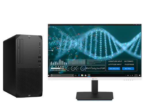 惠普（HP）Z1 G9 科研计算分析台式工作站（英特尔酷睿 i7-13700，16核丨64GB DDR5 内存丨1TB M.2 固态+2TB 机械硬盘丨NVIDIA RTX 3050，8GB 显卡丨27寸 2K显示器）