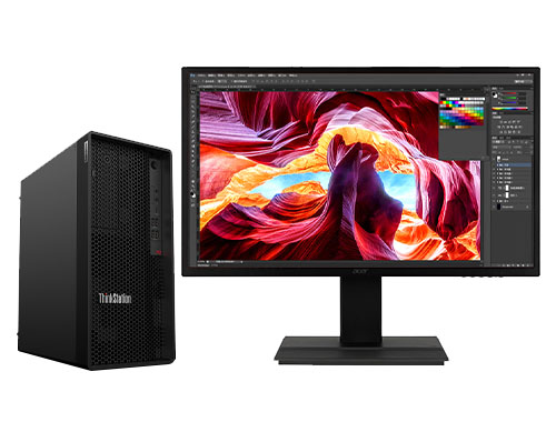 联想ThinkStation P2 图像处理工作站（英特尔酷睿 i7-13700K，3.4GHz，16核丨64GB DDR5 非ECC 内存丨1TB M.2 固态硬盘丨NVIDIA T1000，8GB显卡丨27寸显示器）