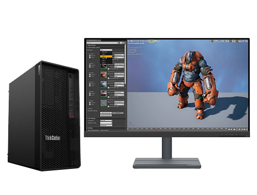 联想ThinkStation P2 塔式工作站（英特尔酷睿 i7-14700，20核/28线程丨64GB DDR5 UDIMM 内存丨1TB M.2 固态+4TB 机械硬盘丨RTX 4060，8GB 显卡丨27寸显示器）