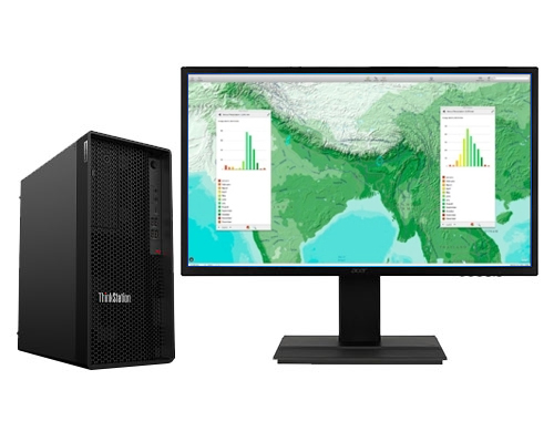 联想ThinkStation P2 地理信息系统GIS应用工作站（英特尔酷睿 i9-14900，24核丨64GB DDR5 内存丨1TB 固态+8TB 机械硬盘丨RTX 2000 Ada, 16GB 显卡丨27寸显示器）