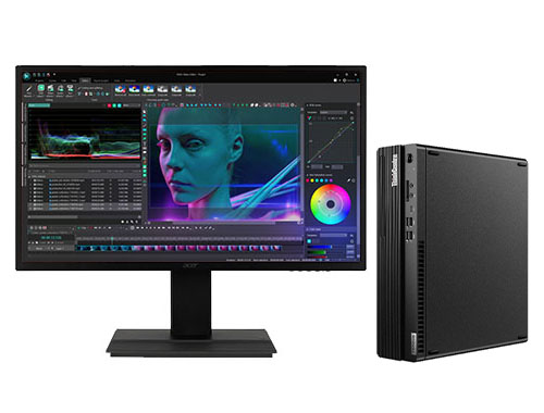 联想ThinkCentre M760s 桌面台式机（英特尔酷睿i7-14700，20核丨32GB DDR5 5600MHz 内存丨1TB M.2 固态+2TB 3.5寸 SATA 硬盘丨Win 11丨27寸 显示器）