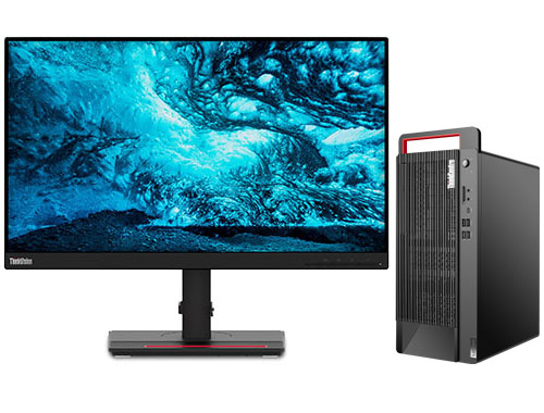 联想ThinkCentre M760t 商用电脑（英特尔酷睿i9-14900，24核丨64GB DDR5 内存丨512GB PCle 固态+2TB 3.5寸 SATA 硬盘丨T1000 8GB 显卡丨31.5寸显示器）