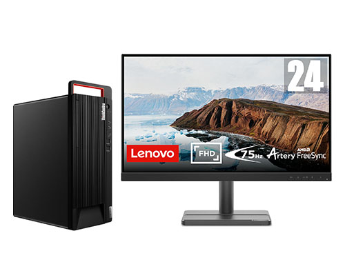 联想ThinkCentre M960t 台式电脑（英特尔酷睿i7-14700，20核丨16GB DDR5 内存丨512GB PCle 固态+1TB 3.5寸 SATA 硬盘丨GTX1650S-4G显卡丨23.8寸显示器）