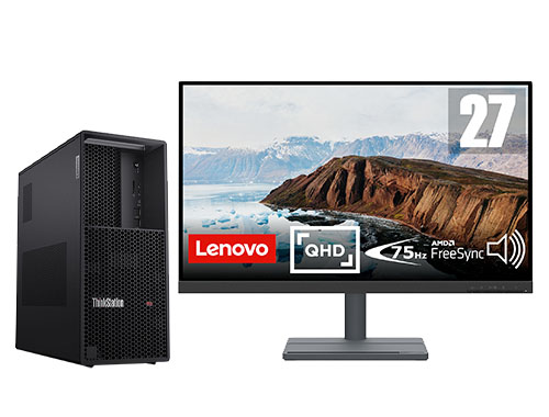 联想ThinkStation P3 图形工作站（英特尔酷睿 i5-13500，14核/20线程丨32GB DDR5 内存丨512GB 固态+2TB 机械硬盘丨NVIDIA T400，4GB 显卡丨联想27英寸显示器）