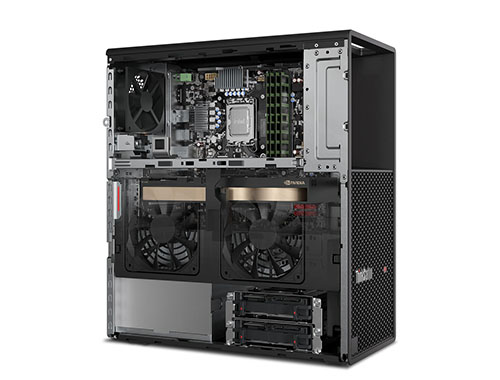 联想ThinkStation P3 美工修图电脑工作站（英特尔酷睿 i5-14600，14核丨64GB DDR5 非 ECC内存丨512GB M.2 固态+2TB 机械硬盘丨NVIDIA T600，4GB 显卡）