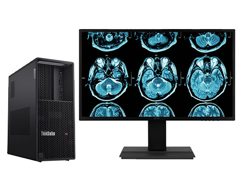 联想ThinkStation P3 医学影像工作站电脑（英特尔酷睿 i7-14700，20核丨32GB DDR5 非 ECC内存丨1TB NVMe 固态硬盘丨RTX 4060，8GB 显卡丨联想27寸显示器）
