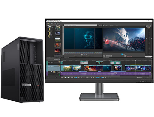 联想ThinkStation P3 视频特效制作工作站（英特尔酷睿 i9-14900K，24核丨128GB DDR5 内存丨2TB M.2 固态+8TB 机械硬盘丨RTX 4080，16GB 显卡丨32寸4K高清显示器）