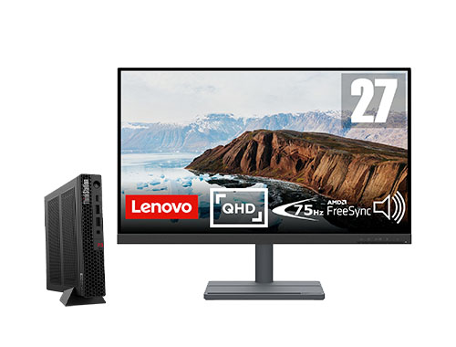 ThinkStation P3 Tiny 超小机箱工作站（英特尔酷睿 i7-14700，20核丨64GB DDR5-4800 内存丨2TB NVMe M.2 固态硬盘丨NVIDIA T400，4GB 显卡丨27寸显示器）