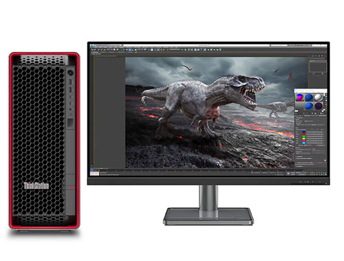 游戏开发电脑 联想P7塔式工作站（英特尔至强 W5-3425，12核丨192GB DDR5-4800 内存丨2TB M.2 固态 +8TB 机械硬盘丨RTX 4000 Ada，20GB 显卡丨联想32寸显示器）