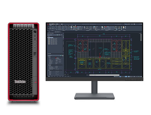 联想ThinkStation P7 CAD工作站（英特尔至强 W7-3445，2.6GHz，20核丨64GB DDR5-4800 内存丨2TB M.2 固态硬盘丨RTX A2000, 12GB 显卡丨联想27寸显示器）