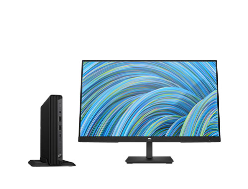 惠普EliteDesk Mini 800 G9 迷你商用电脑（英特尔酷睿 i7-14700T，20核丨32GB DDR5 内存丨1TB 3.5寸 SATA 固态丨RTX3050 Ti-4GB 独显丨23.8寸显示器）