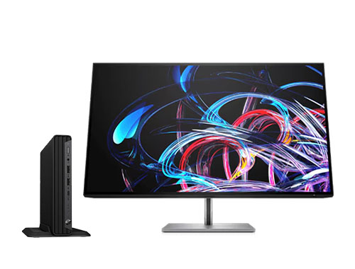 电脑迷你台式机 EliteDesk 800 G9（英特尔酷睿 i5-14500T，14核丨32GB DDR5 内存丨1TB 2.5英寸 SATA 固态丨RTX3050 Ti-4GB 显卡丨31.5英寸显示器）