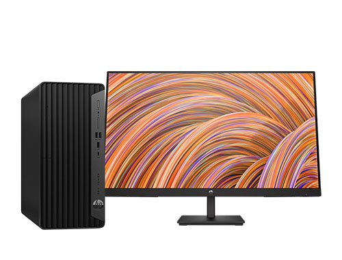 惠普/HP 台式机电脑 ProDesk 400 G9（英特尔酷睿i7-14700，20核丨32GB DDR5 内存丨1TB 固态+2TB 3.5寸 SATA 硬盘丨RTX 3050 独显丨Win 11丨27寸显示器）