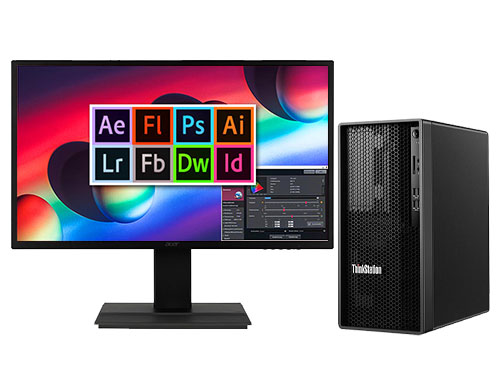 联想（Lenovo）ThinkStation K-C3 图形工作站（英特尔酷睿 i7-14700，20核丨64GB DDR5 内存丨512GB 固态+4TB 机械硬盘丨NVIDIA T1000，8GB显卡丨27寸显示器）