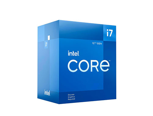 英特尔®酷睿™ i7-12700F 台式机处理器 (12核、20线程、25MB缓存，睿频最高可达4.9GHz、65W)