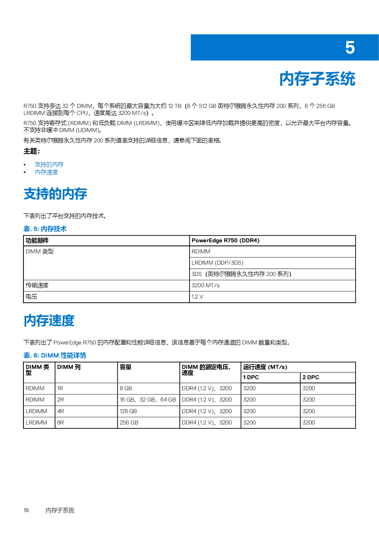 Dell EMC PowerEdge R750 机架式服务器技术指南PDF第16页