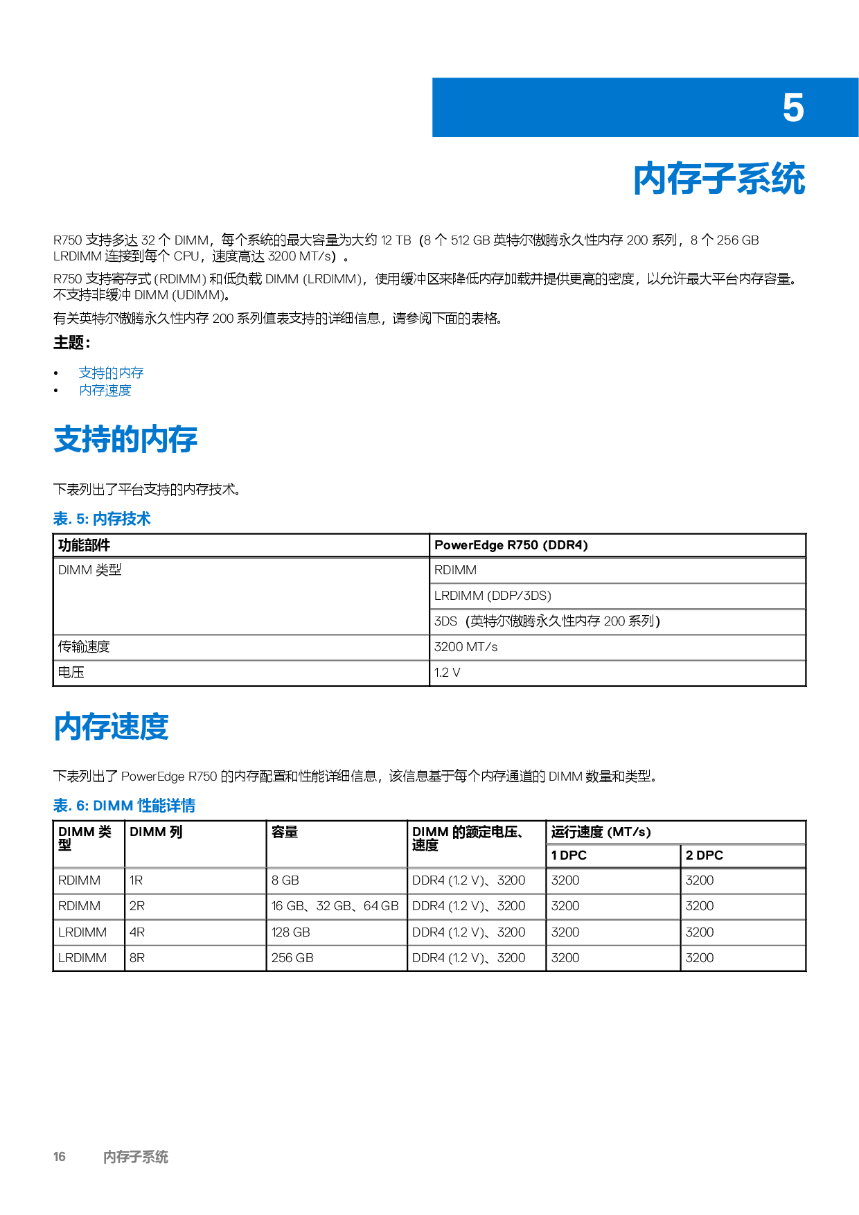 Dell EMC PowerEdge R750 机架式服务器技术指南PDF第16页