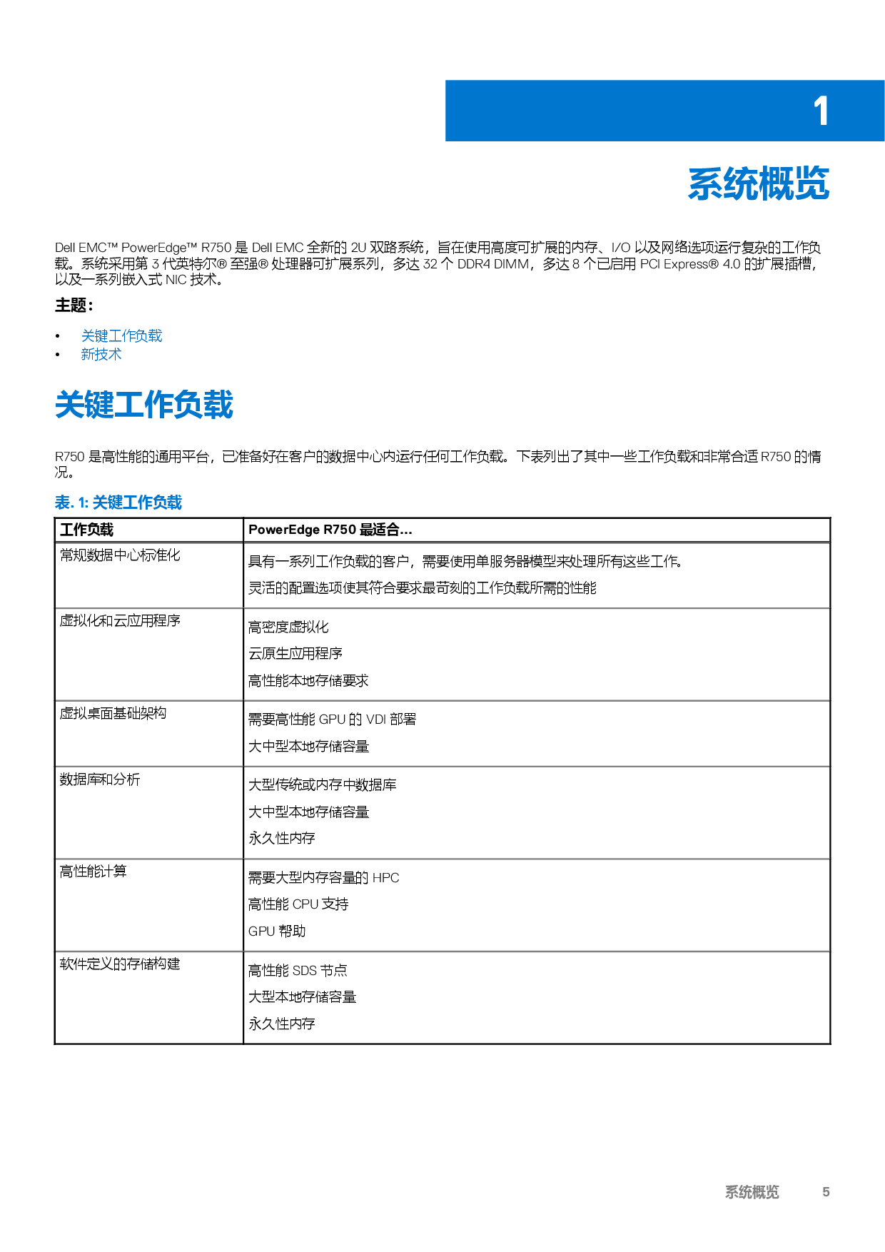 Dell EMC PowerEdge R750 机架式服务器技术指南PDF第5页