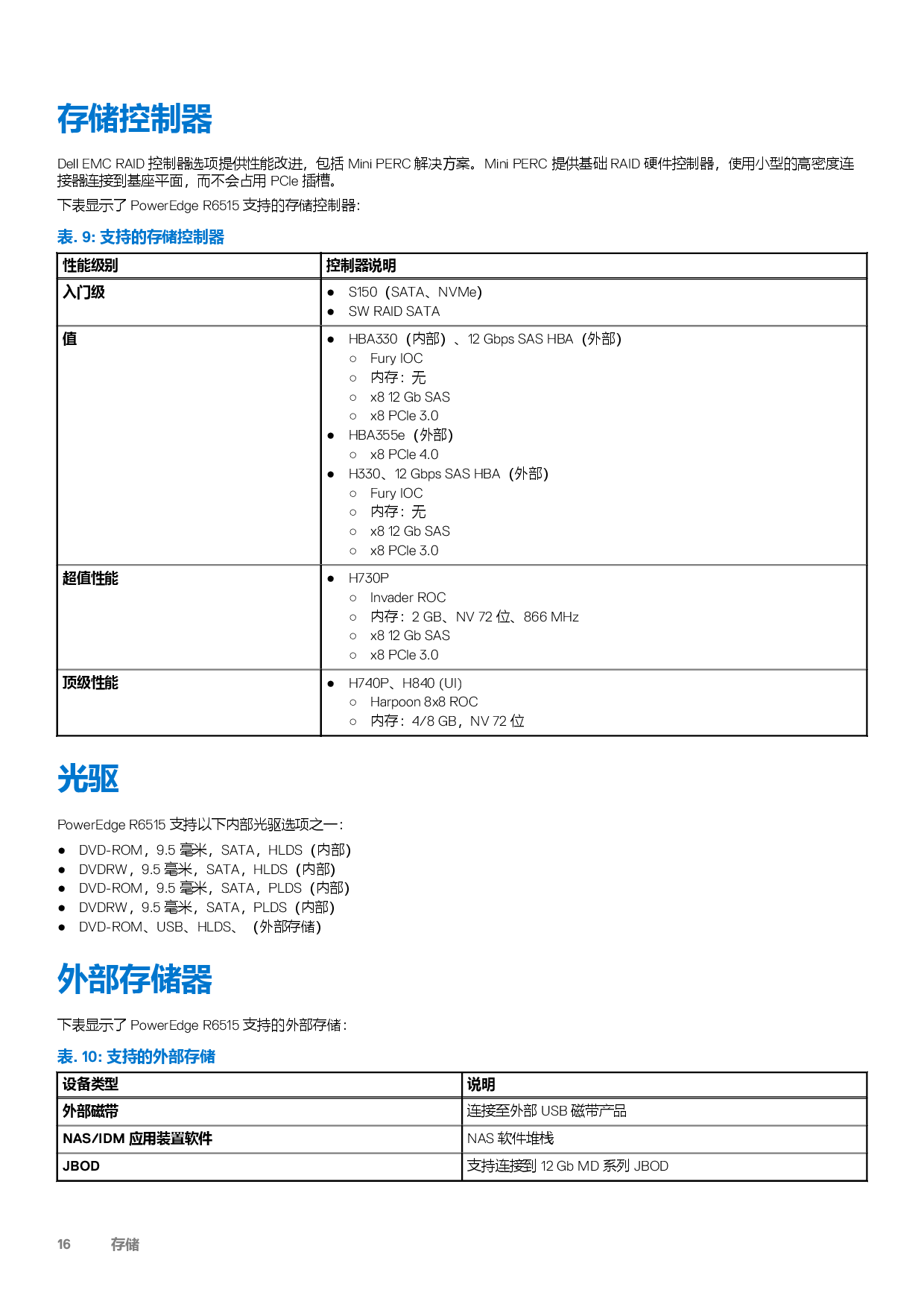 Dell EMC PowerEdge R6515 机架式服务器技术指南PDF第16页