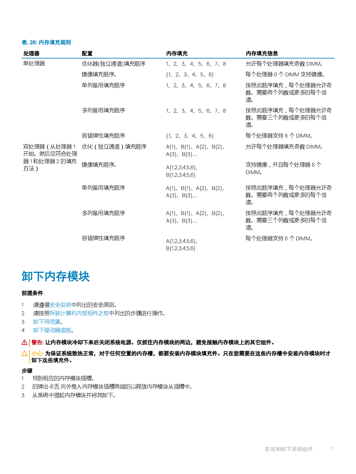 Dell EMC PowerEdge M640 刀片式服务器安装和服务手册PDF第71页