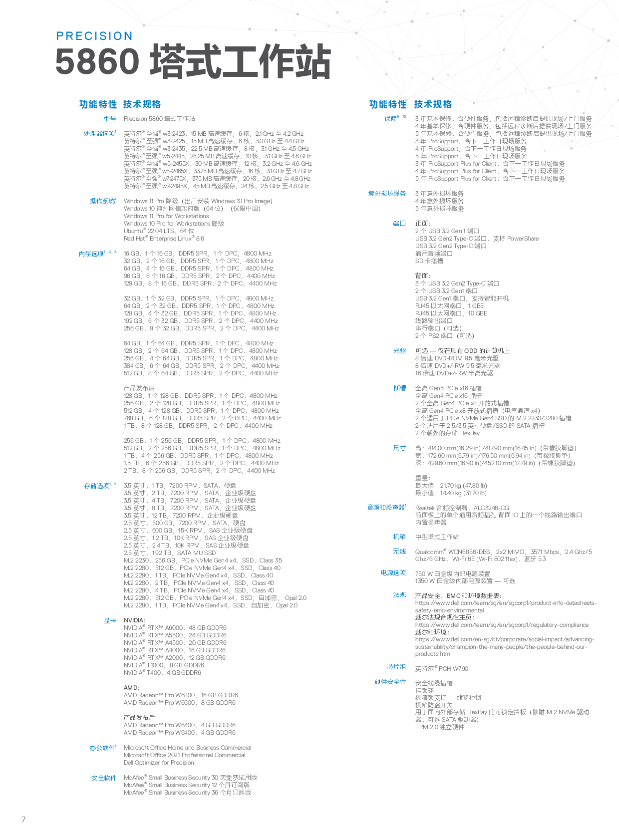 Dell Precision 5860 塔式工作站产品介绍PDF第7页