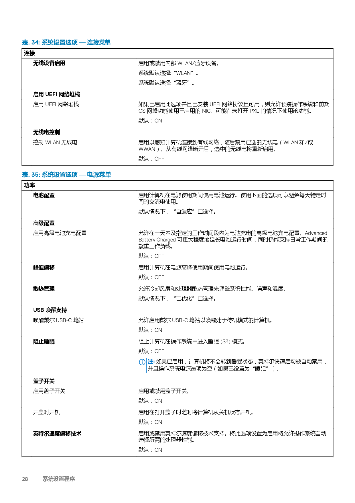 Dell Precision 5750 移动工作站设置和规格指南PDF第28页