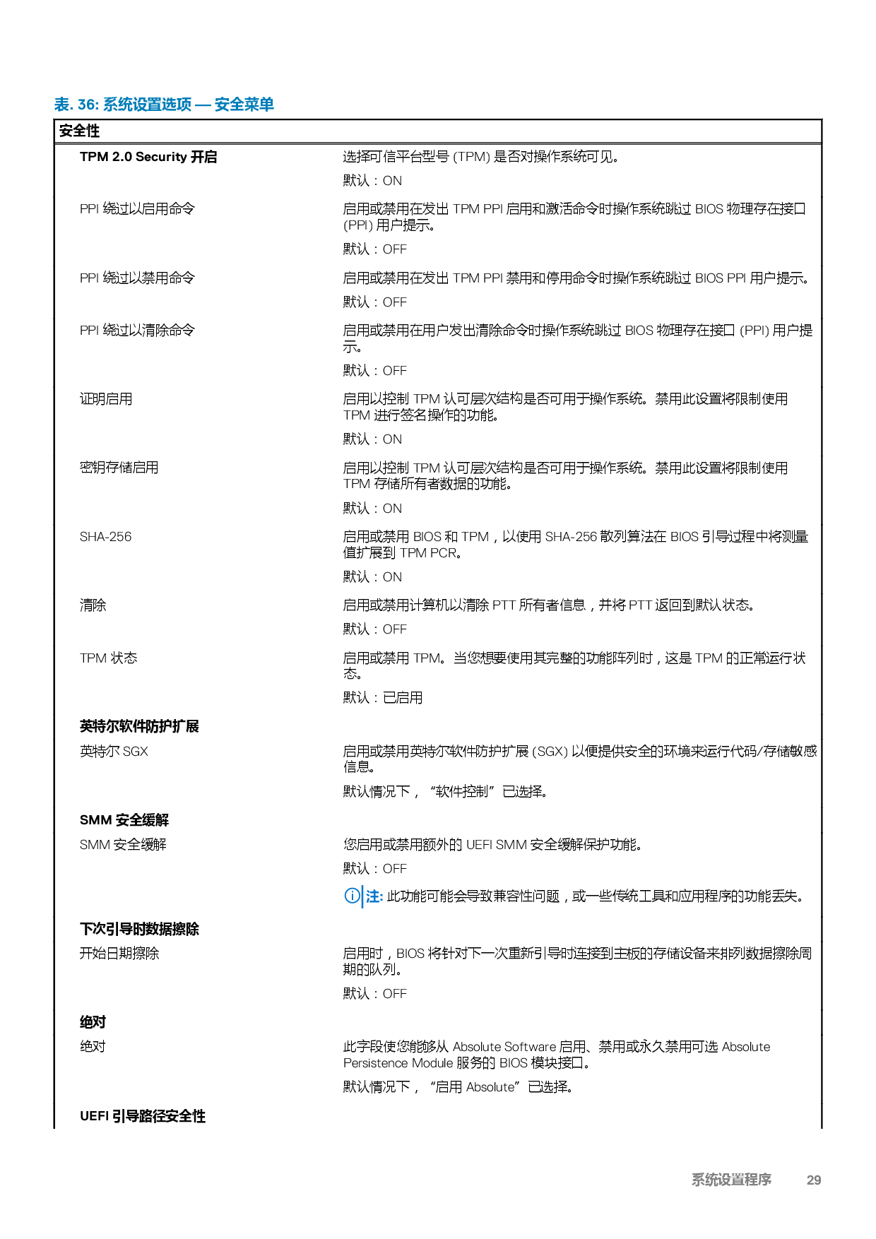 Dell Precision 5750 移动工作站设置和规格指南PDF第29页