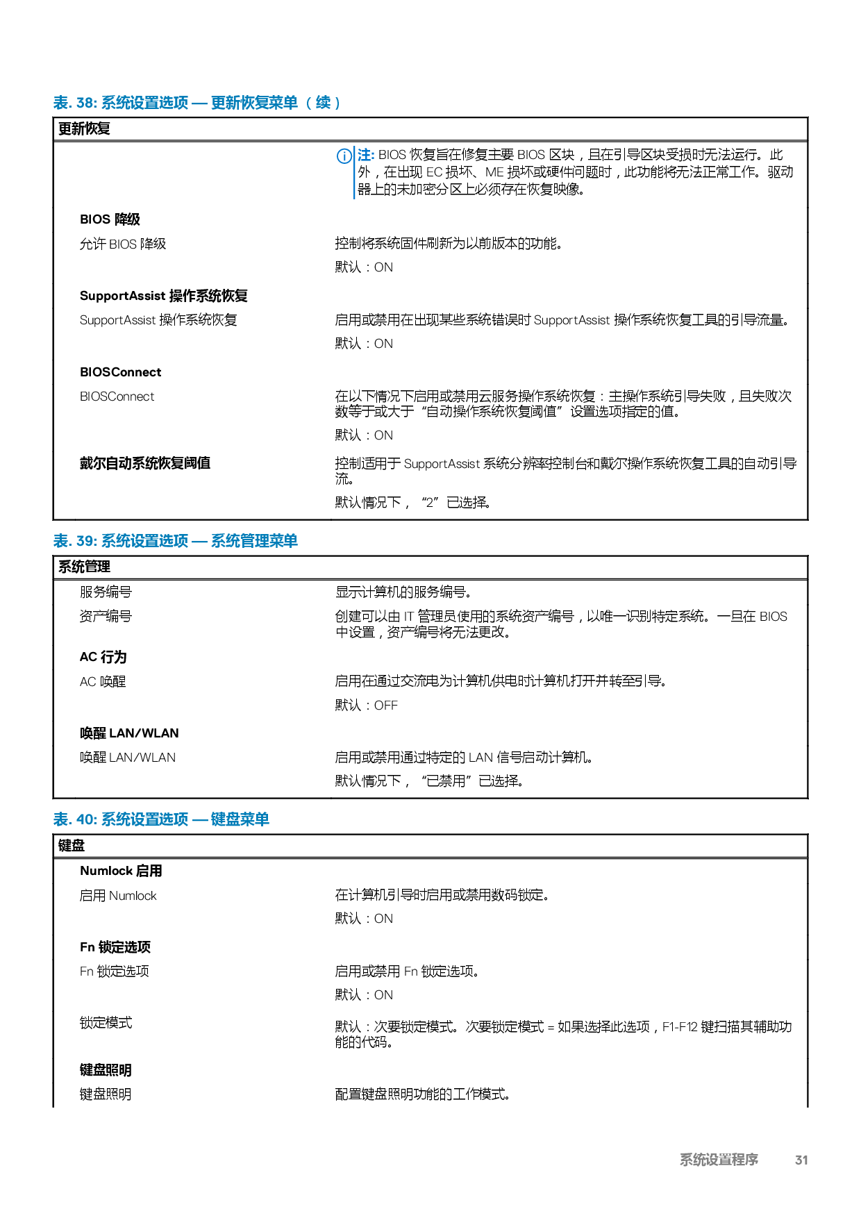 Dell Precision 5750 移动工作站设置和规格指南PDF第31页