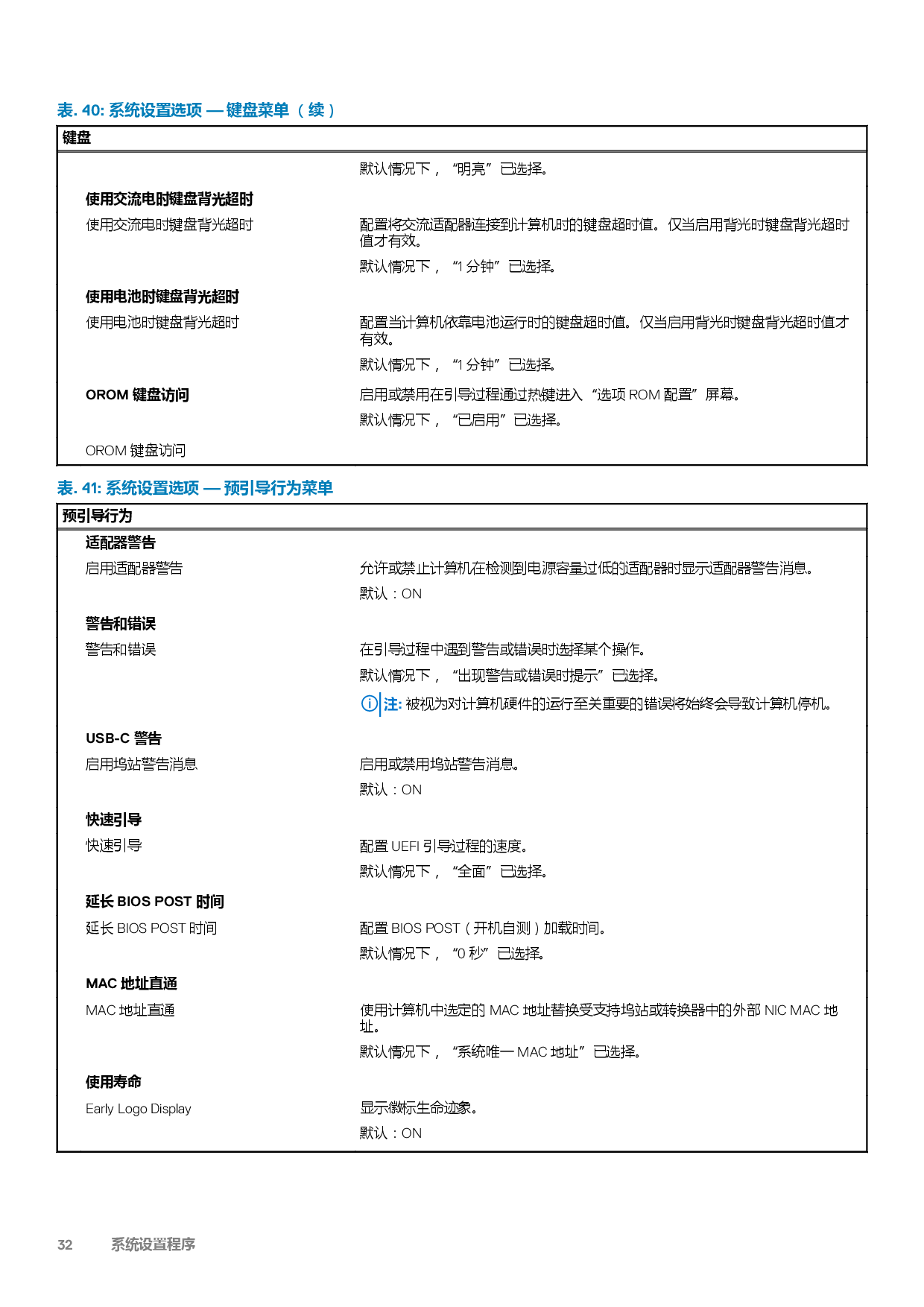 Dell Precision 5750 移动工作站设置和规格指南PDF第32页