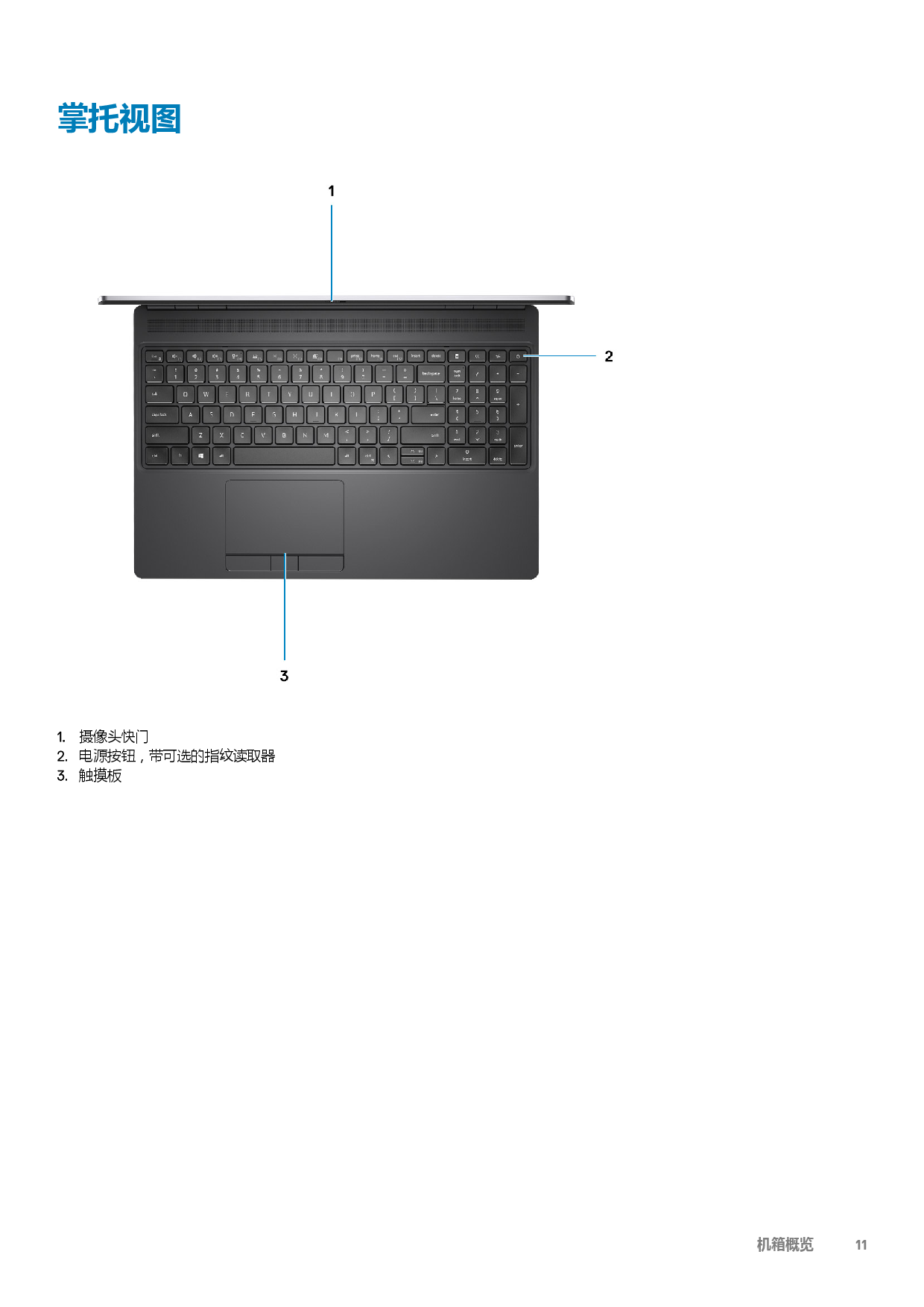 Dell Precision 7550 移动工作站设置和规格指南PDF第11页