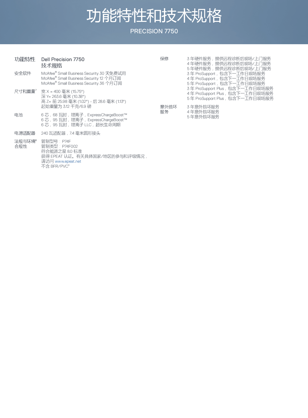 Dell Precision 7750 移动工作站产品介绍PDF第4页