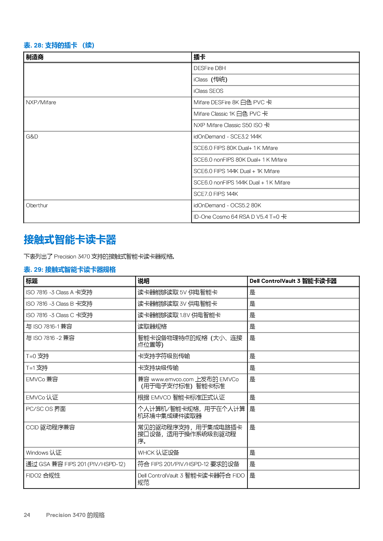 Dell Precision 3470 移动工作站设置和规格PDF第24页