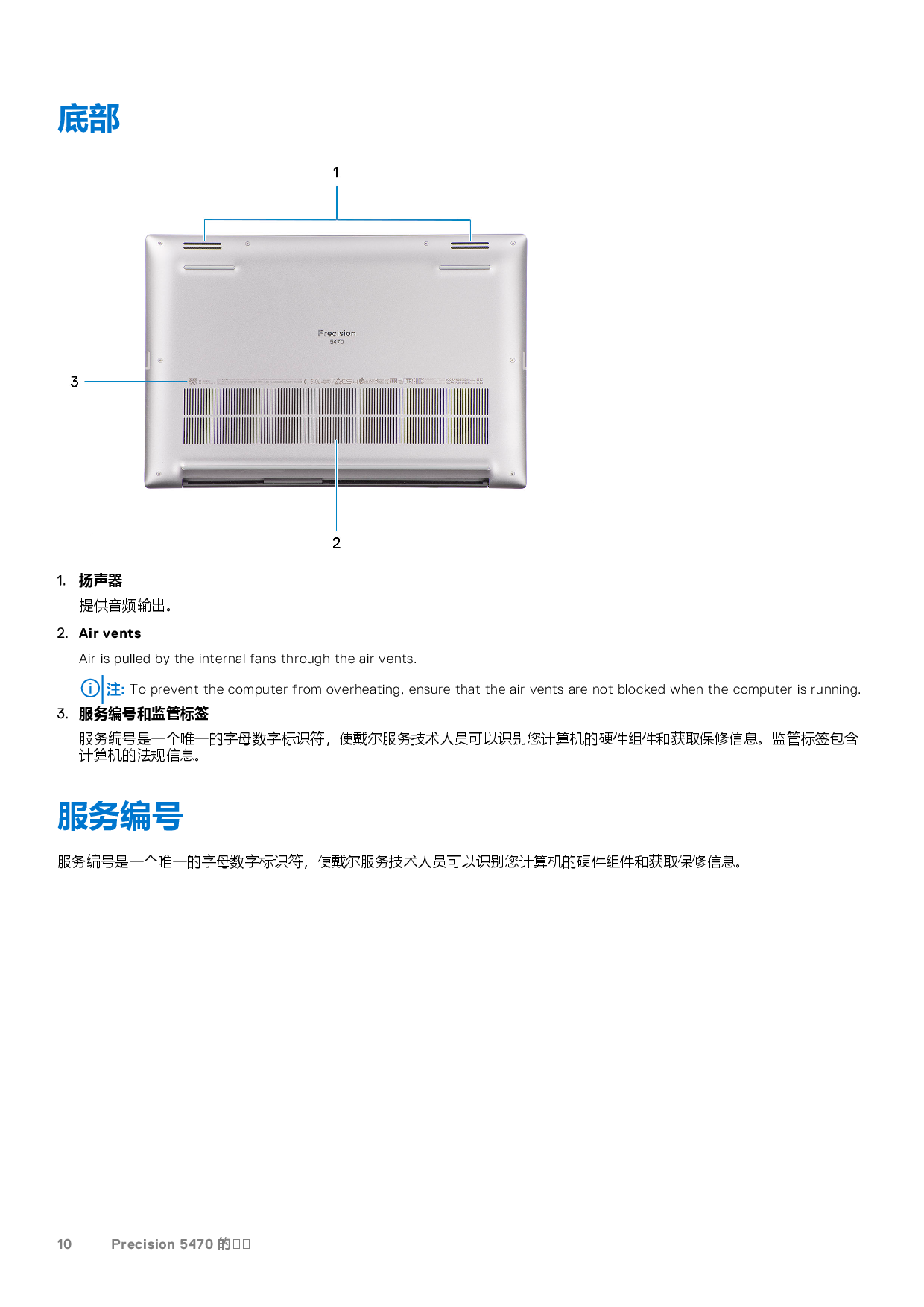 Dell Precision 5470 移动工作站设置和规格PDF第10页