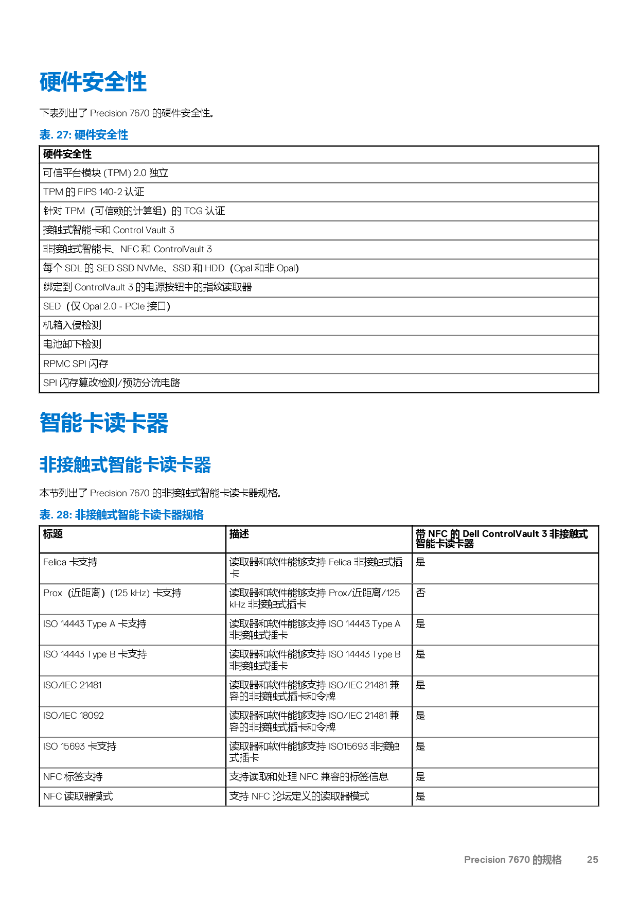 Dell Precision 7670 移动工作站设置和规格PDF第25页