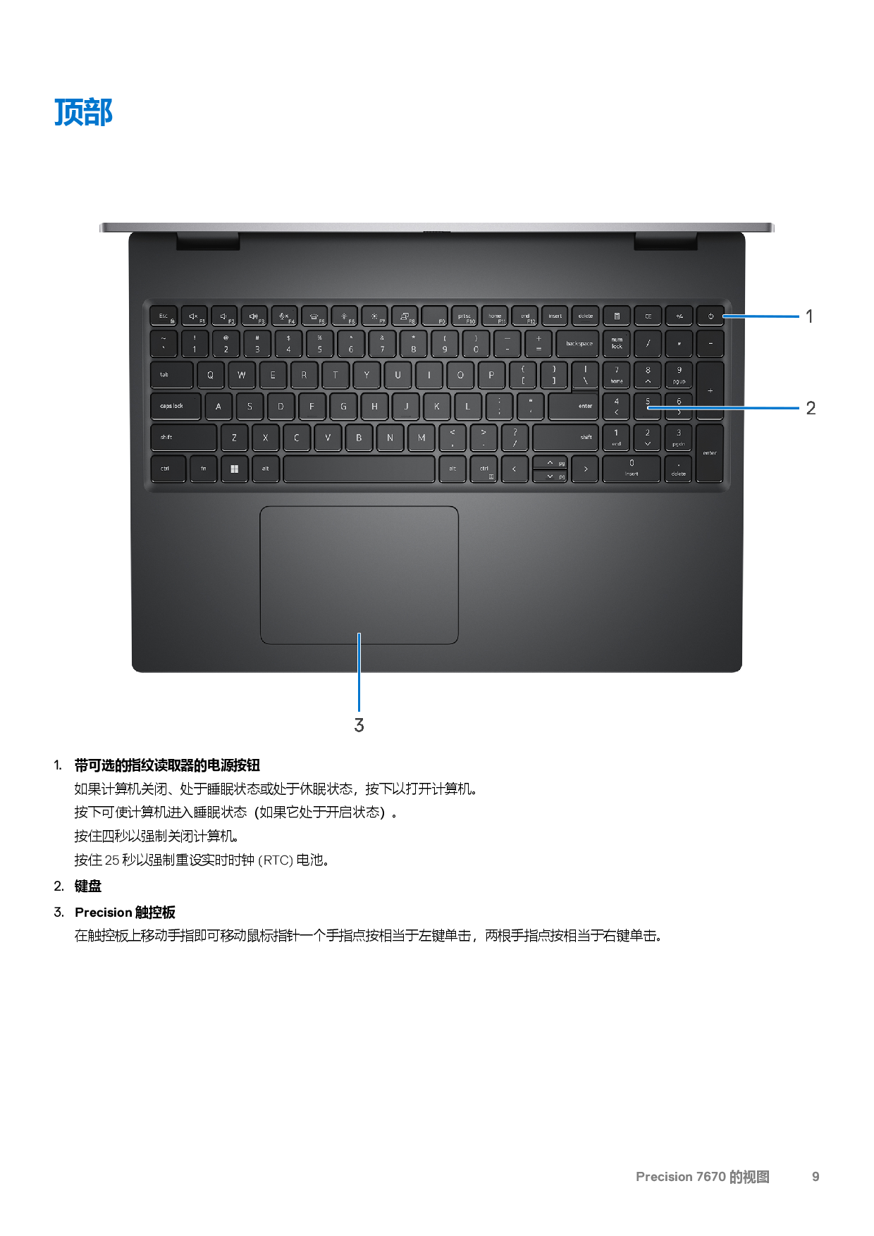 Dell Precision 7670 移动工作站设置和规格PDF第9页