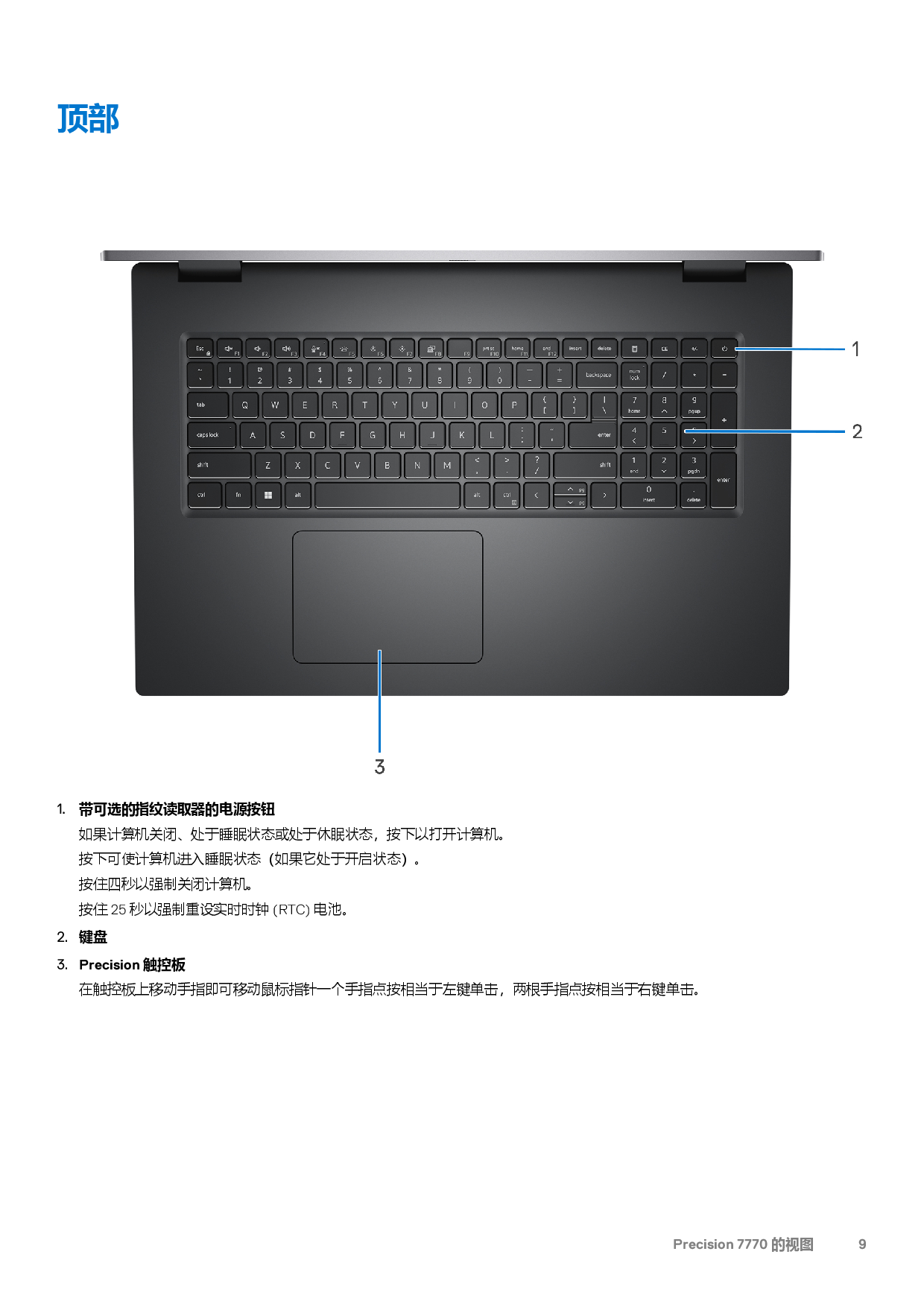 Dell Precision 7770 移动工作站设置和规格PDF第9页