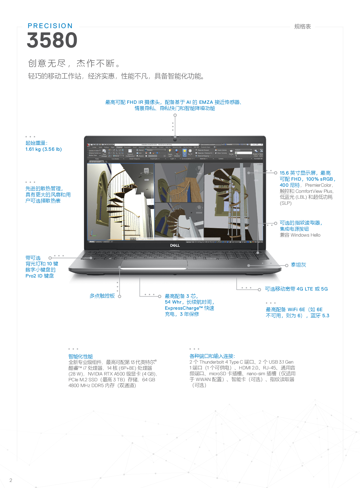 Dell Precision 3580 移动工作站产品介绍PDF第2页