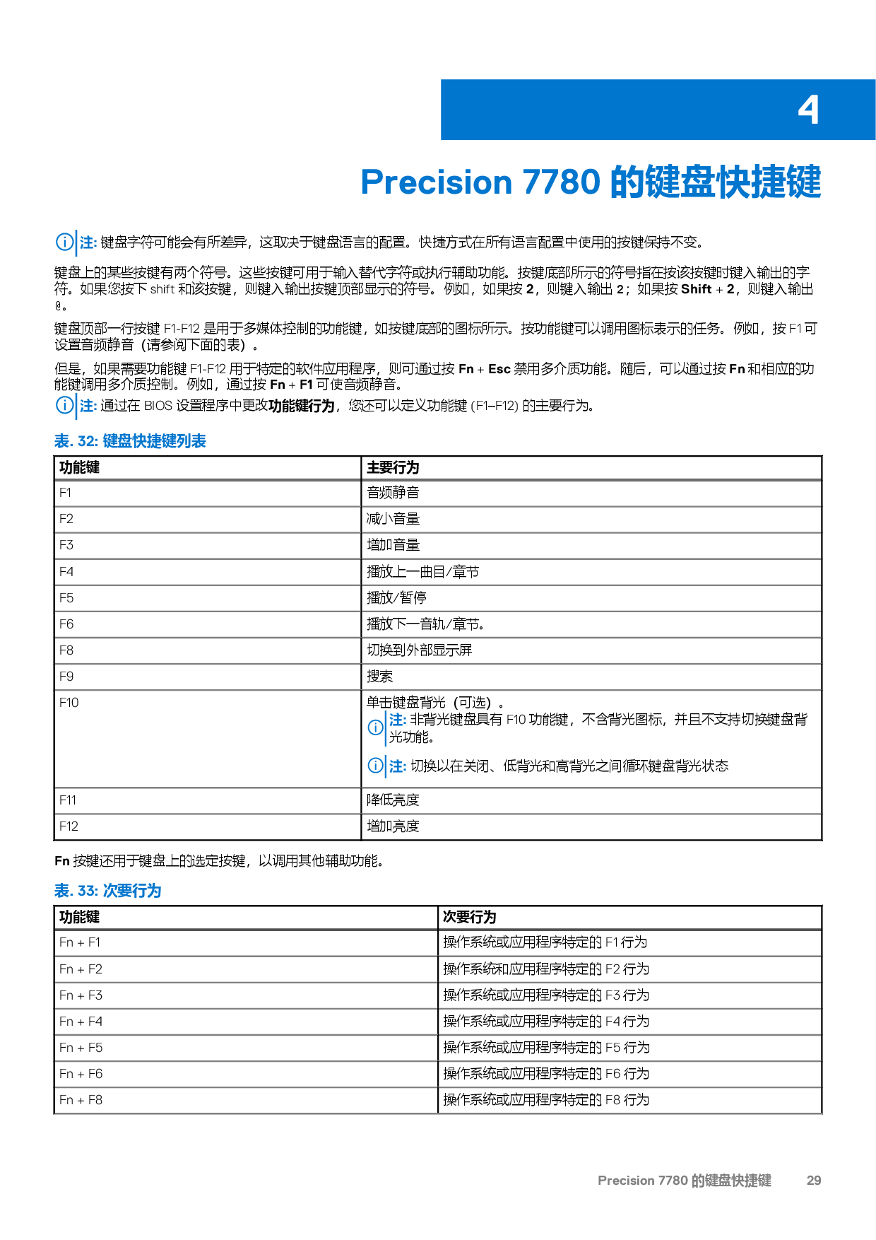 Dell Precision 7780 移动工作站设置和规格PDF第29页
