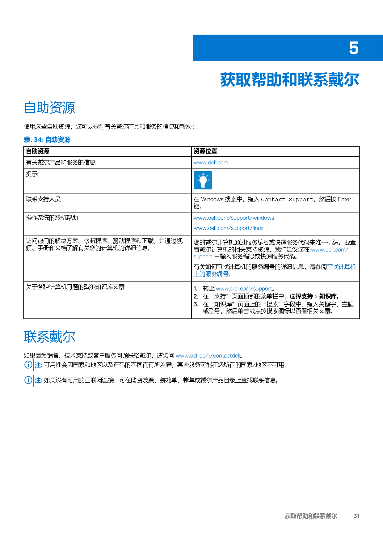 Dell Precision 7780 移动工作站设置和规格PDF第31页