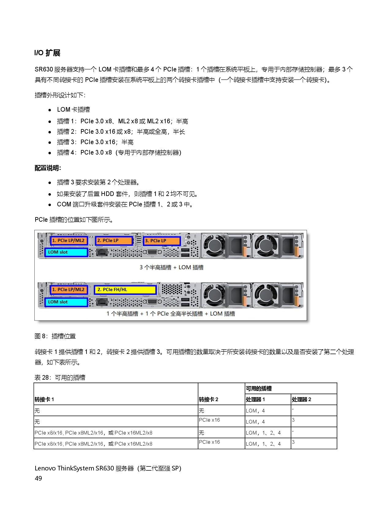 联想ThinkSystem SR630 机架式服务器产品指南PDF第49页
