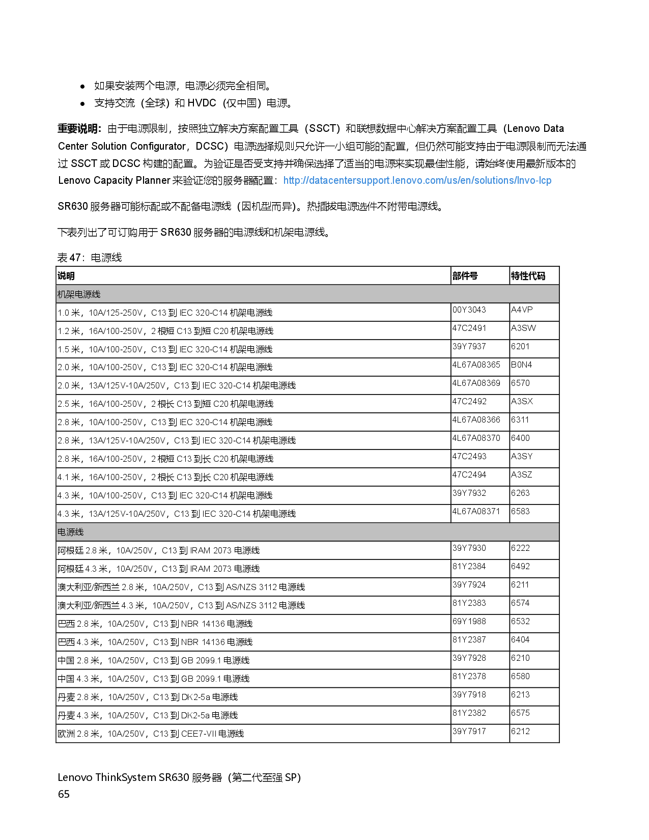 联想ThinkSystem SR630 机架式服务器产品指南PDF第65页