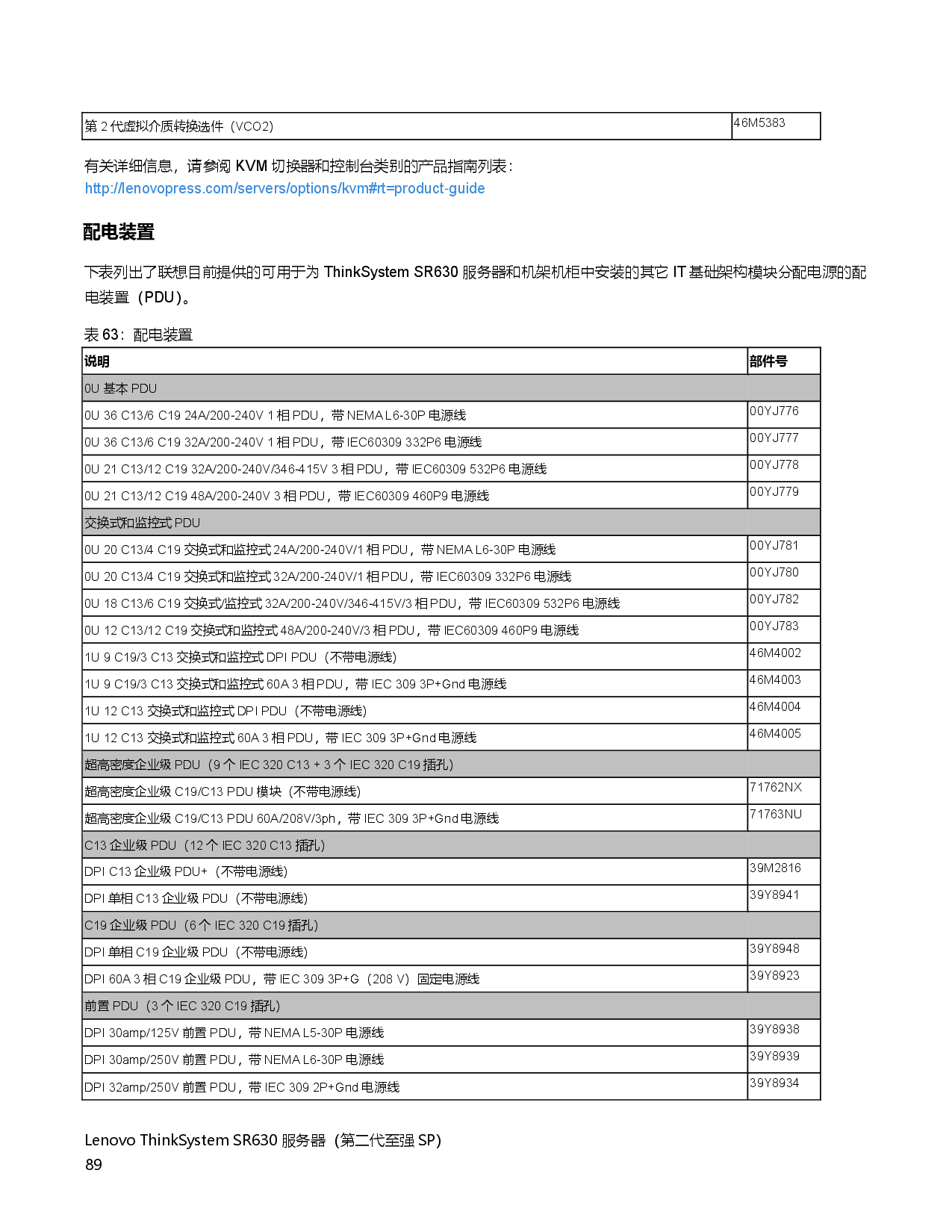 联想ThinkSystem SR630 机架式服务器产品指南PDF第89页