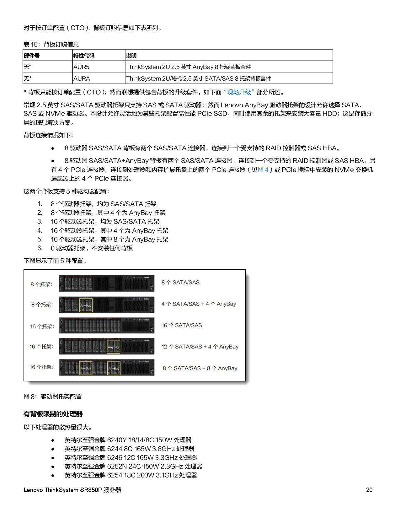联想ThinkSystem SR850P 机架式服务器产品指南PDF第20页