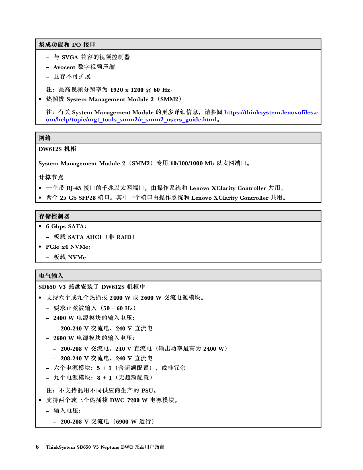 联想ThinkSystem SD650 V3 高密度服务器用户指南PDF第14页