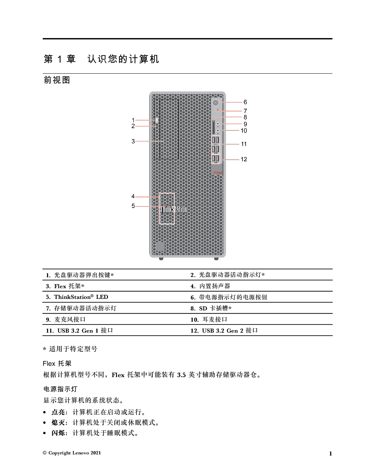 联想ThinkStation P348 塔式工作站用户指南PDF第7页