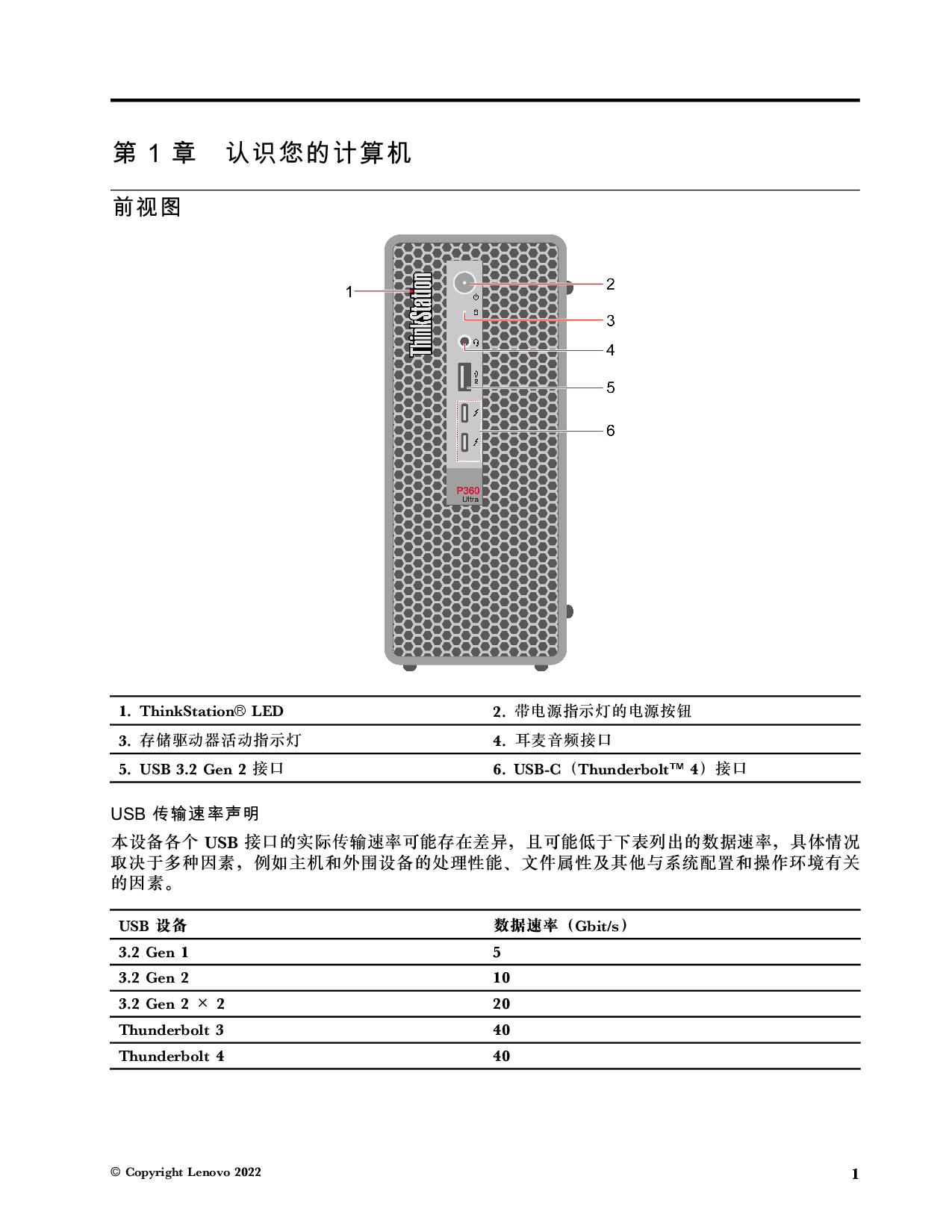 联想ThinkStation P360 Ultra 小机箱工作站用户指南PDF第7页