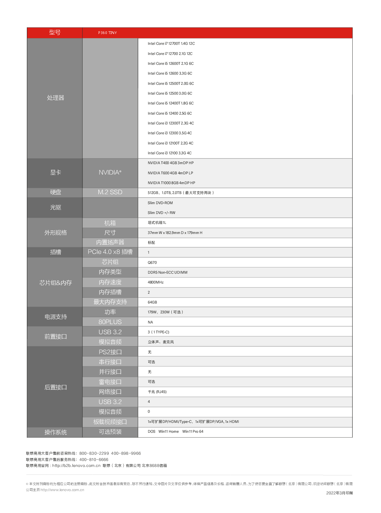 联想ThinkStation P360 Tiny 超小机箱工作站产品介绍PDF第2页