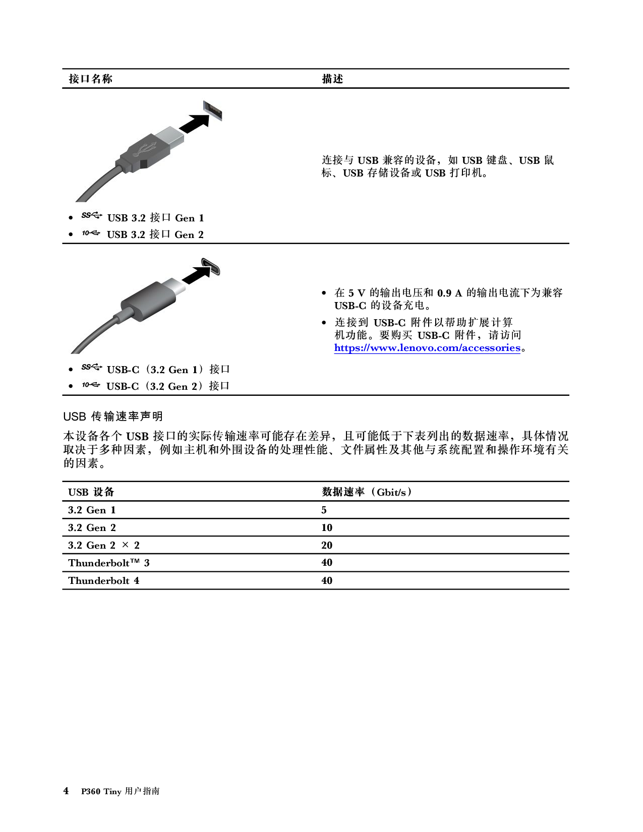 联想ThinkStation P360 Tiny 超小机箱工作站用户指南PDF第10页